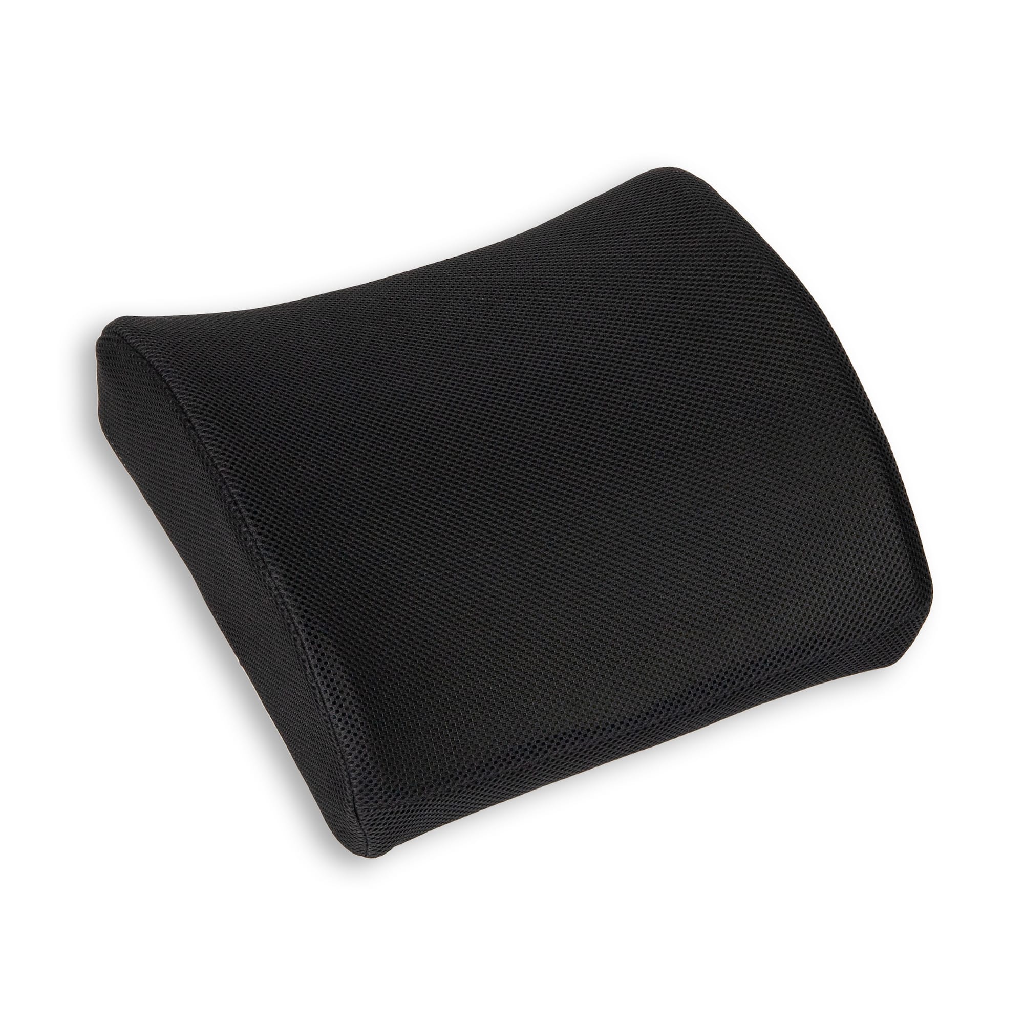 Mind Reader 13.25" Black Lumbar Support Memory Foam Pillow with Air-Cloud Technology